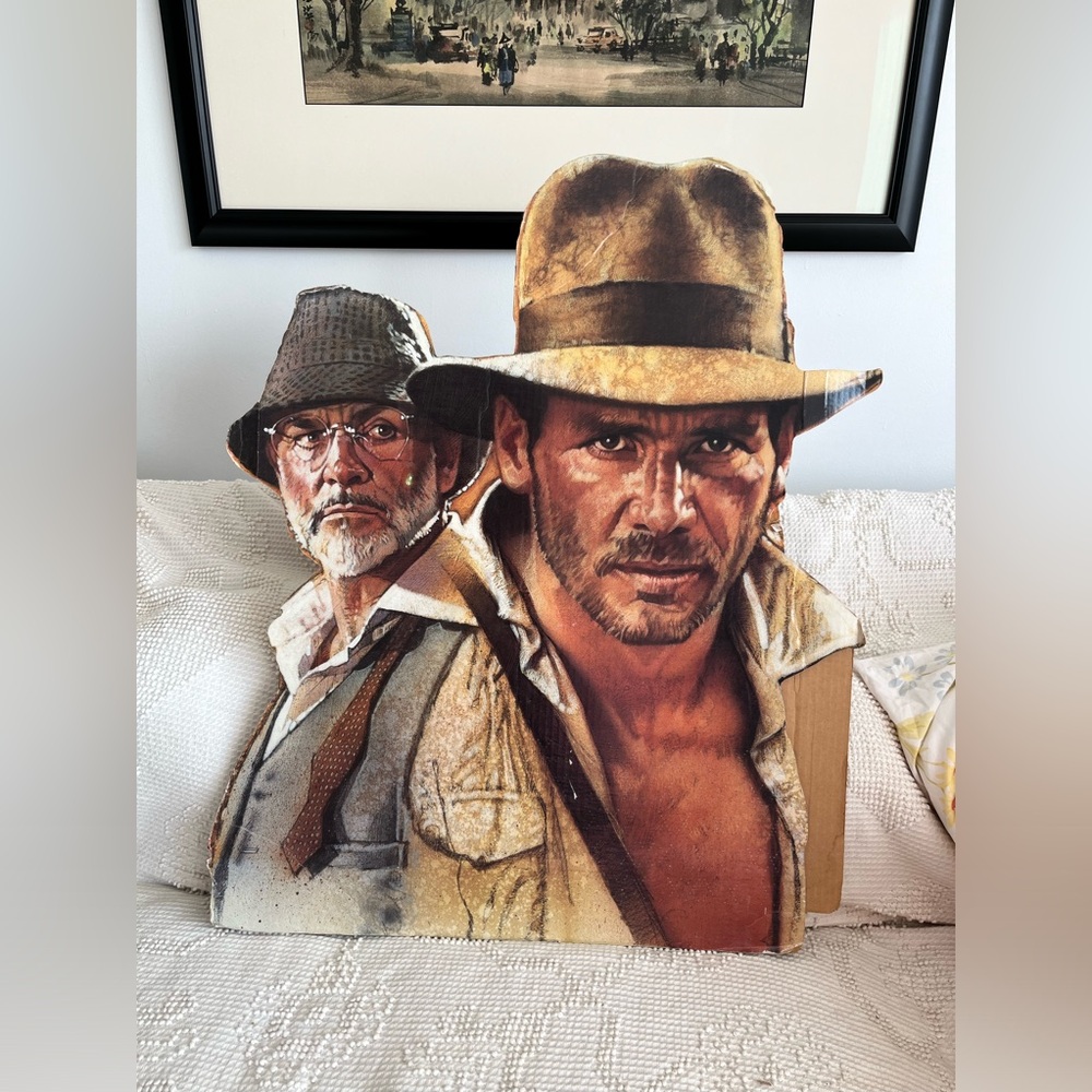 Indiana Jones Last Crusade cardboard display standee approx 28” tall